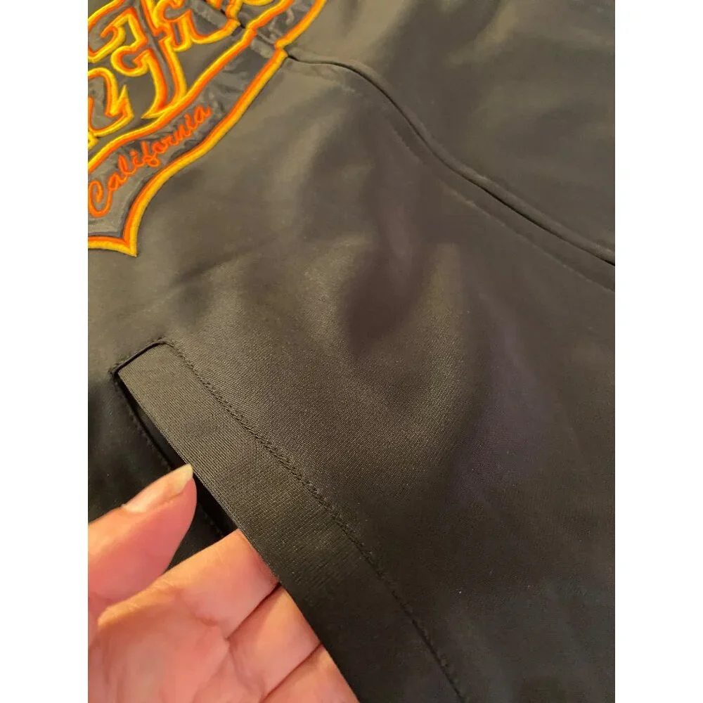 San Francisco Giants Gogo Sports Jacket Large Black & Orange Polyester